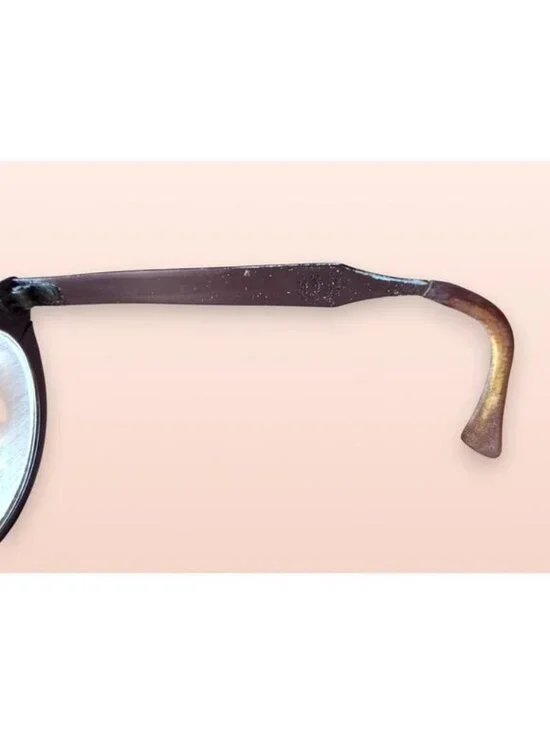 Vintage 1950s Art-Craft Aluminum Cat Eye Glasses – Frames with Floral Inlay - Picture 6 of 10